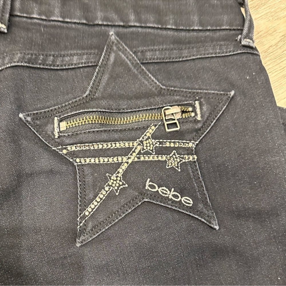 Bebe Black Star Embellished Women's Skinny Jeans - Picture 2 of 7